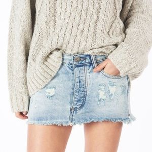 One Teaspoon junkyard denim skirt